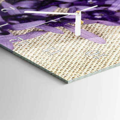 Vertical wall clock Lavender
