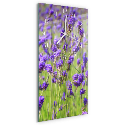 Vertical wall clock Lavender