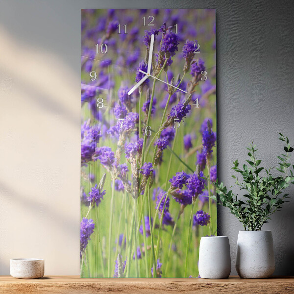 Vertical wall clock Lavender