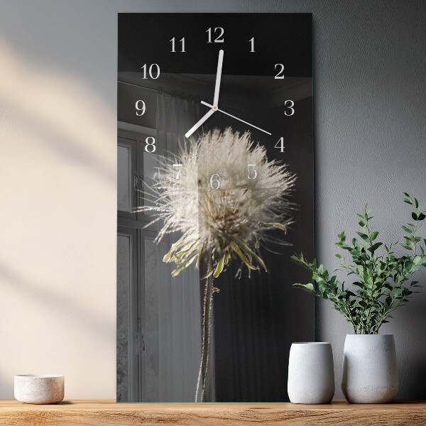 Vertical wall clock Milk Thistle