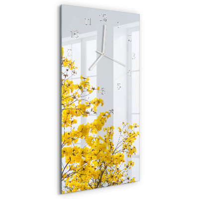 Vertical wall clock Flowering Tree