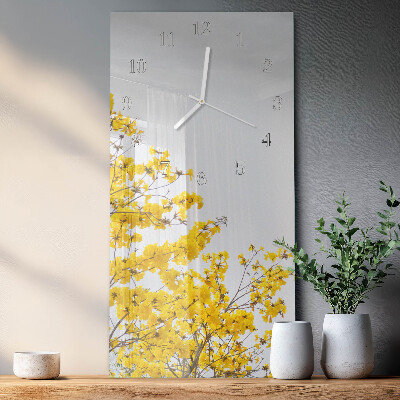 Vertical wall clock Flowering Tree