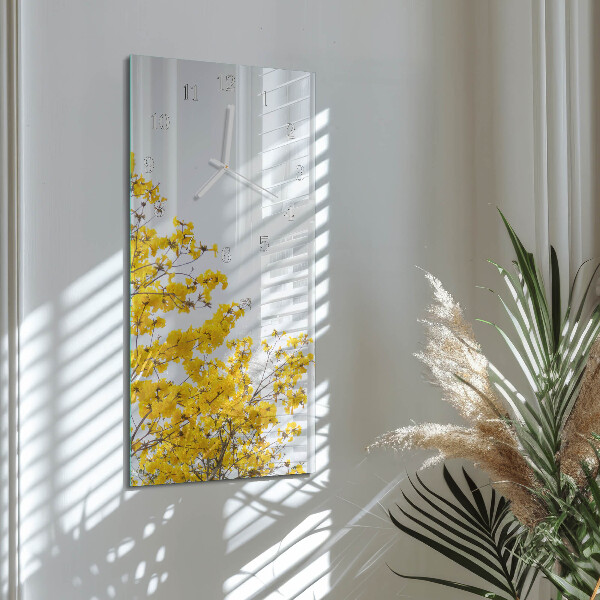 Vertical wall clock Flowering Tree