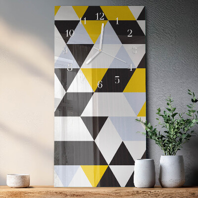 Vertical wall clock Triangles