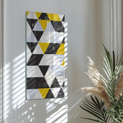 Vertical wall clock Triangles