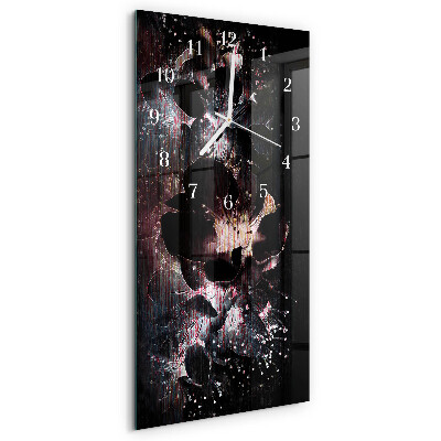 Vertical wall clock Flowers