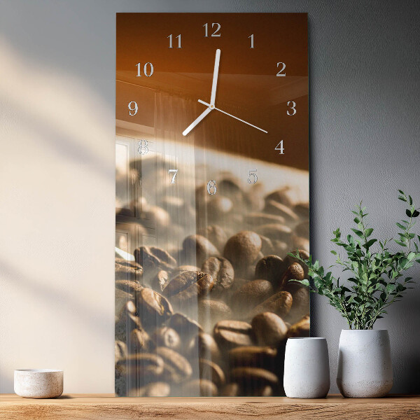 Vertical wall clock Coffee Beans