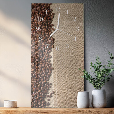 Vertical wall clock Coffee Beans
