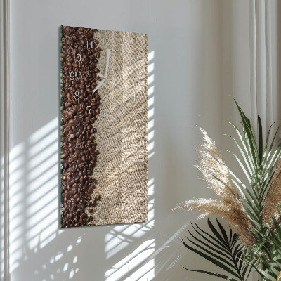 Vertical wall clock Coffee Beans