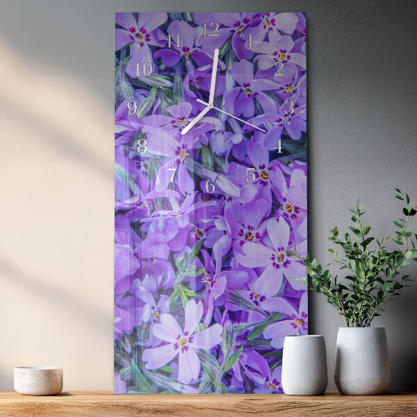 Vertical wall clock Flowers