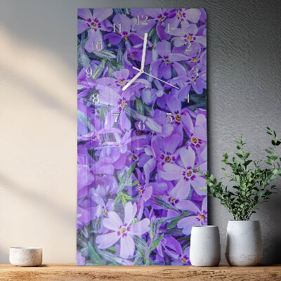 Vertical wall clock Flowers