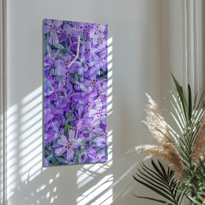 Vertical wall clock Flowers
