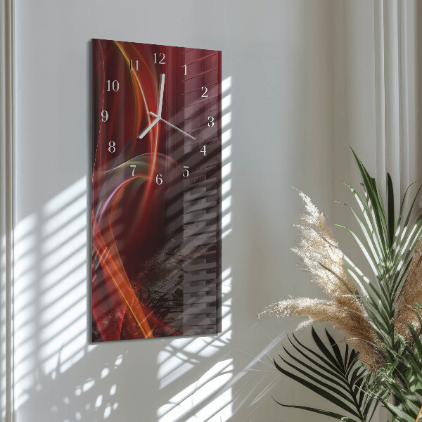 Vertical wall clock Abstract Lines
