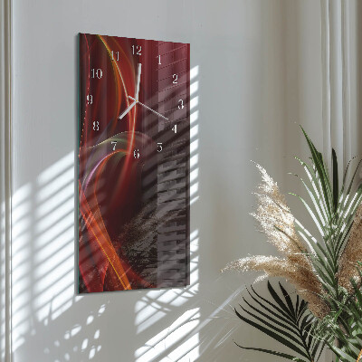 Vertical wall clock Abstract Lines