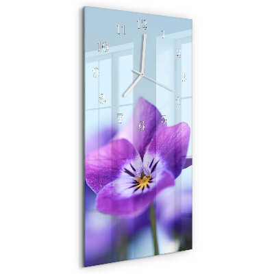 Vertical wall clock Flower