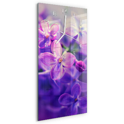 Vertical wall clock Flowers
