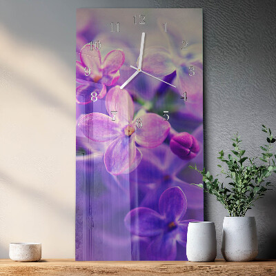 Vertical wall clock Flowers