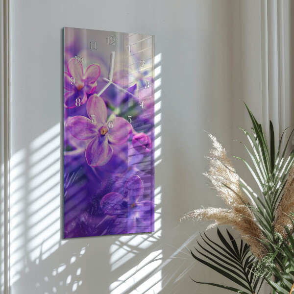 Vertical wall clock Flowers