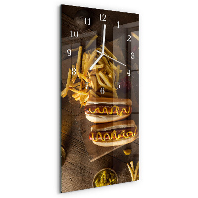 Vertical wall clock Fast food