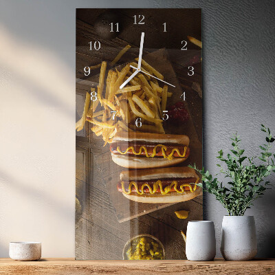 Vertical wall clock Fast food