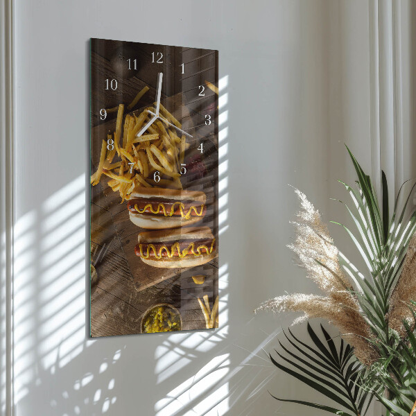 Vertical wall clock Fast food
