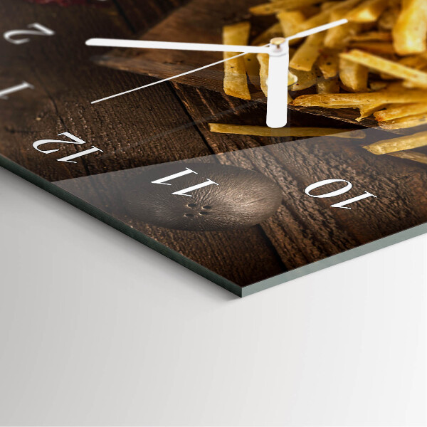 Vertical wall clock Fast food