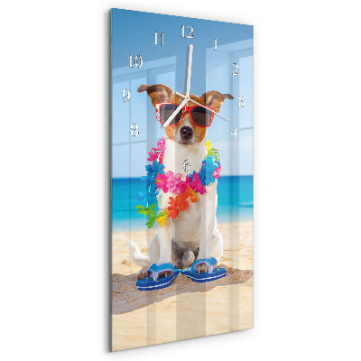 Vertical wall clock Dog