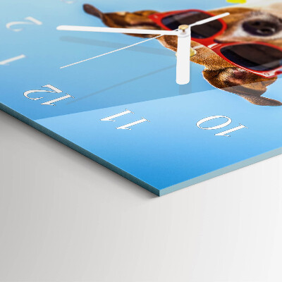 Vertical wall clock Dog