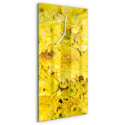 Vertical wall clock Flowers