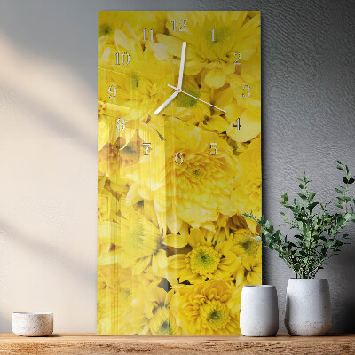 Vertical wall clock Flowers