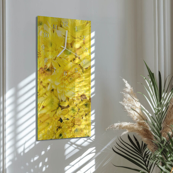 Vertical wall clock Flowers