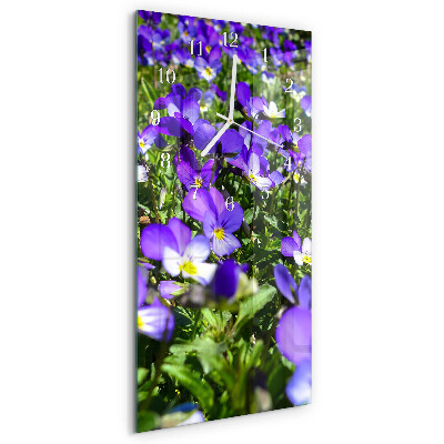 Vertical wall clock Primroses