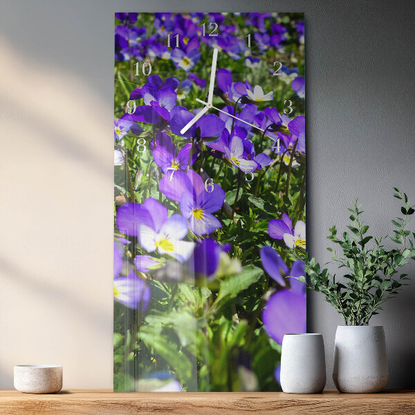 Vertical wall clock Primroses