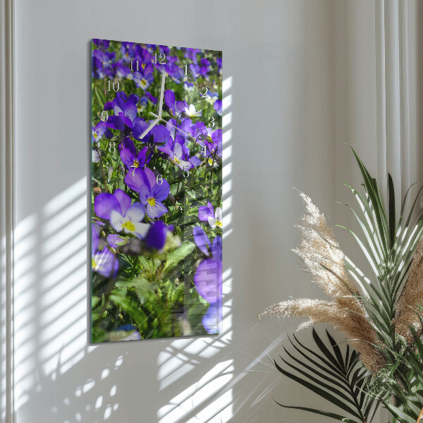 Vertical wall clock Primroses