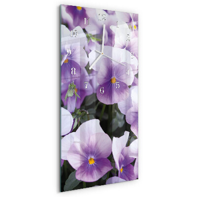 Vertical wall clock Flowers