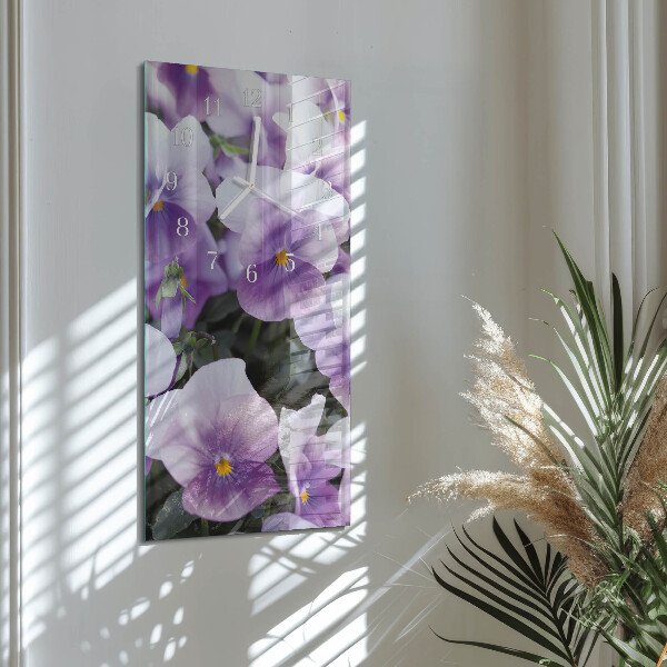 Vertical wall clock Flowers