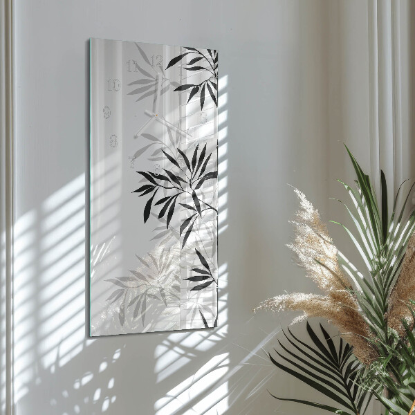 Vertical wall clock Bamboo