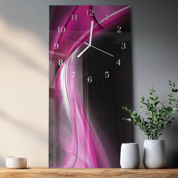 Vertical wall clock Abstract Lines