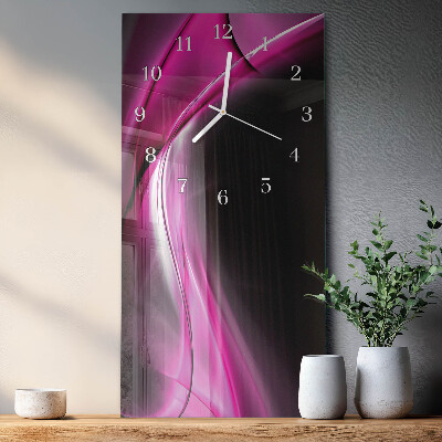 Vertical wall clock Abstract Lines