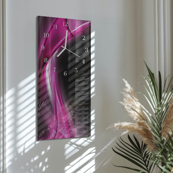 Vertical wall clock Abstract Lines