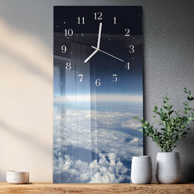Vertical wall clock Earth's Universe