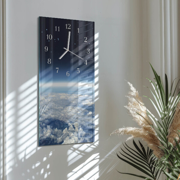 Vertical wall clock Earth's Universe