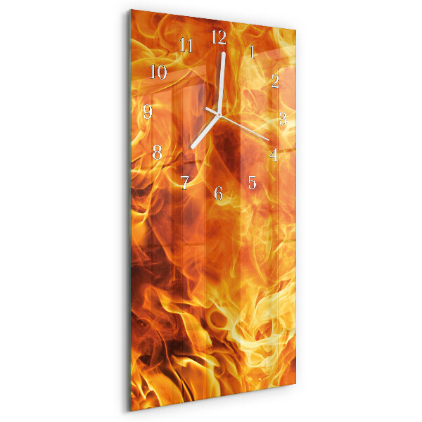 Vertical wall clock Fire
