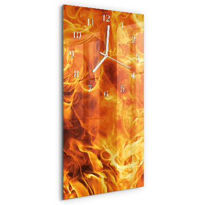 Vertical wall clock Fire