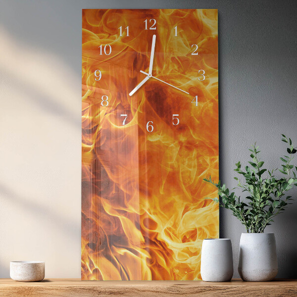 Vertical wall clock Fire
