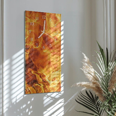 Vertical wall clock Fire