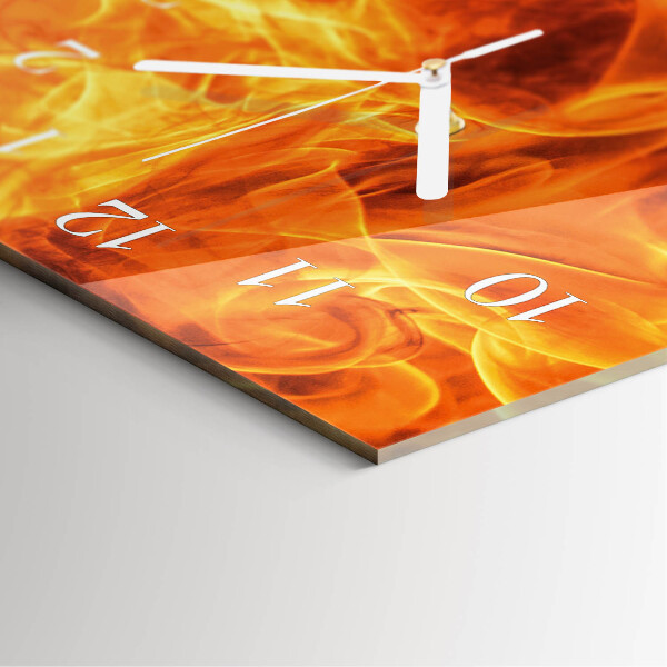 Vertical wall clock Fire
