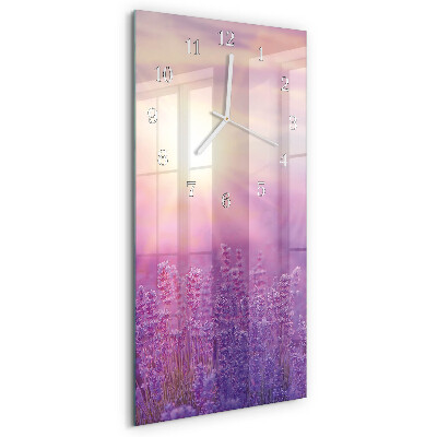 Vertical wall clock Lavender