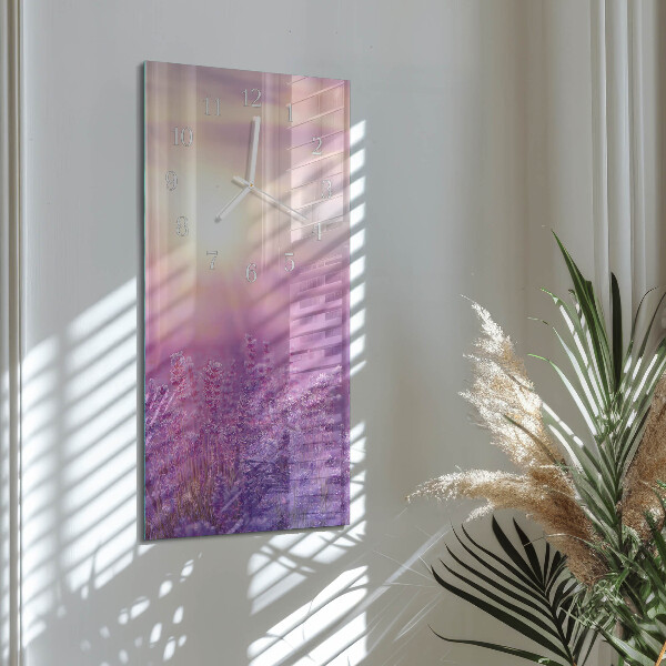 Vertical wall clock Lavender