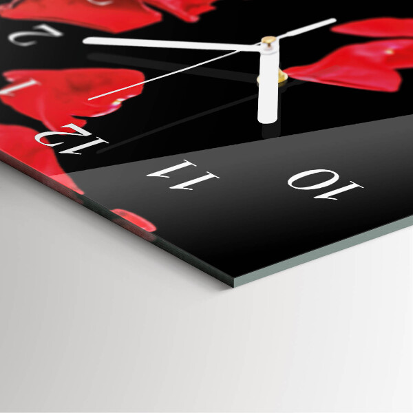 Vertical wall clock Rose Petals